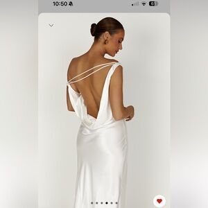 YVETTE SLIP DRESS WITH ASYMMETRICAL HEM